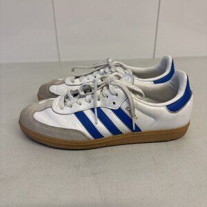 JP5482 Adidas Samba OG White Blue (GS) Size 5.5 Junior / Size 6.5 Women’s